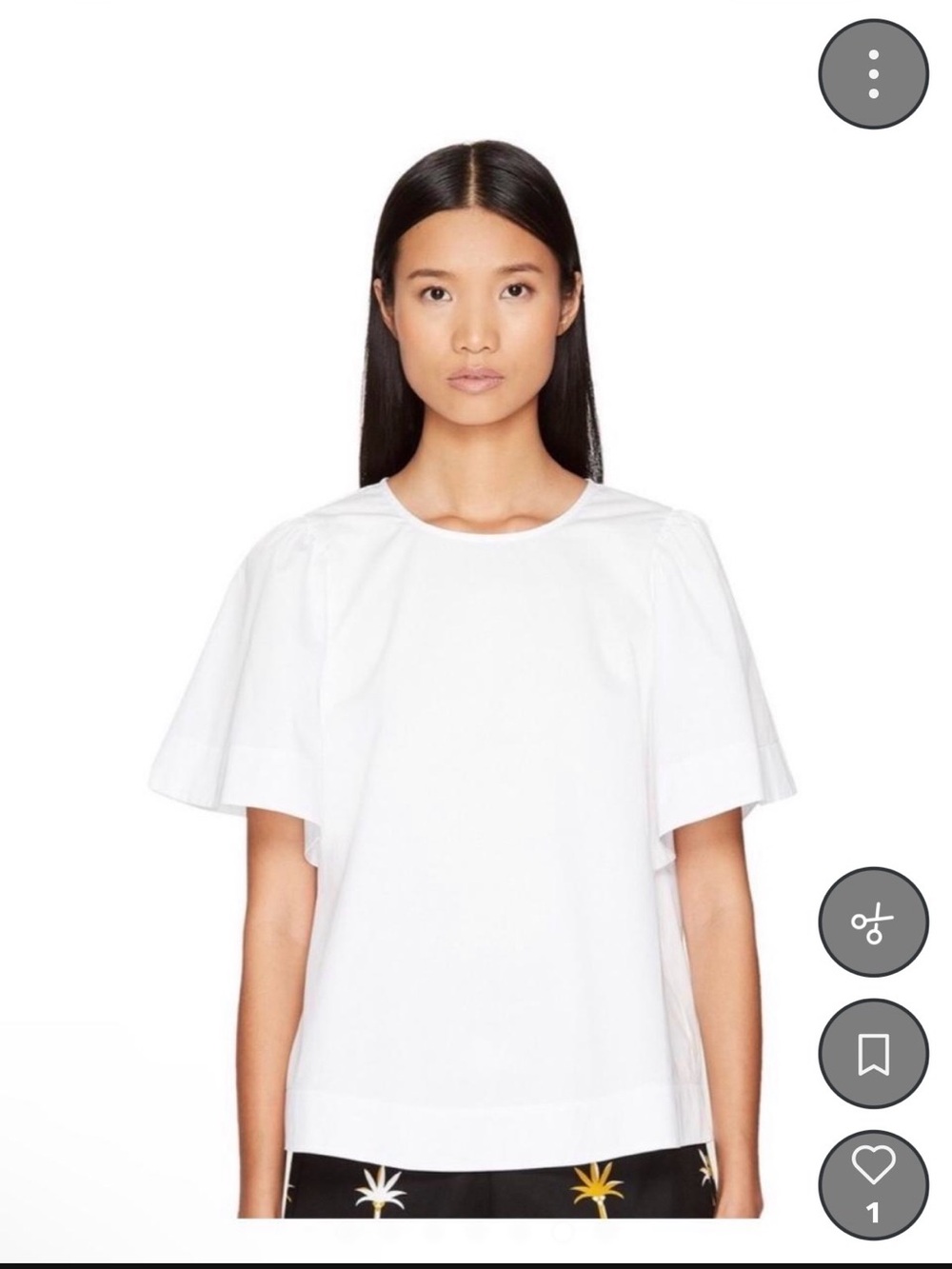 Classic White Flutter Sleeve Top Kate Spade XS